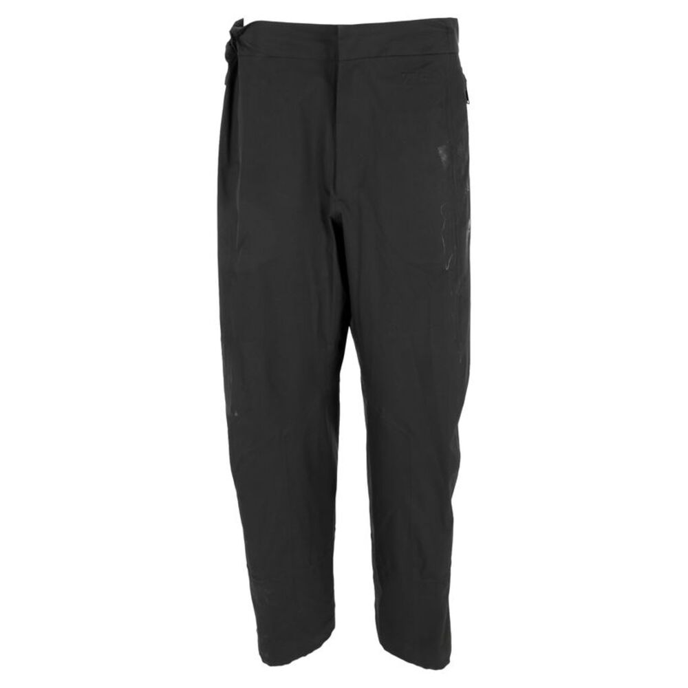 Zegna Toggle-Cuff Straight-Leg Trousers in Black Polyester